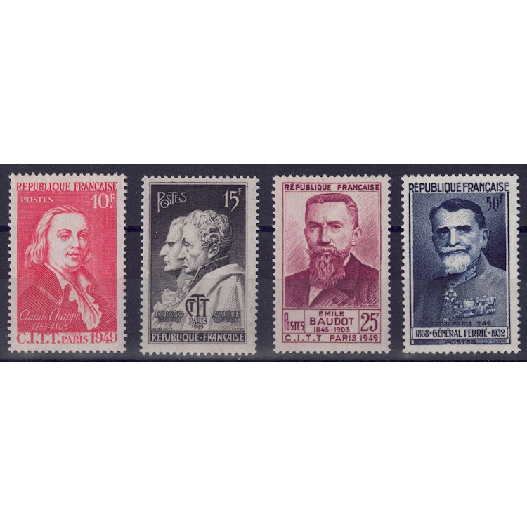 FRANCE 1949 Telegraphy Congress 4v MNH**