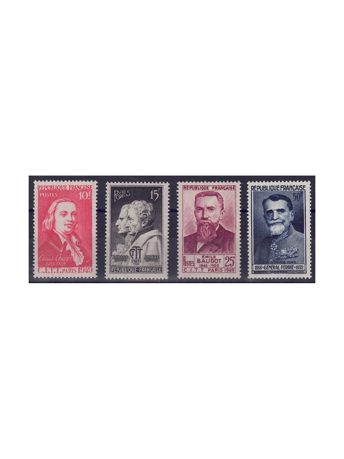 FRANCE 1949 Telegraphy Congress 4v MNH**