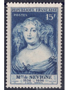 FRANCIA 1950 Madame de Sévigné MNH**