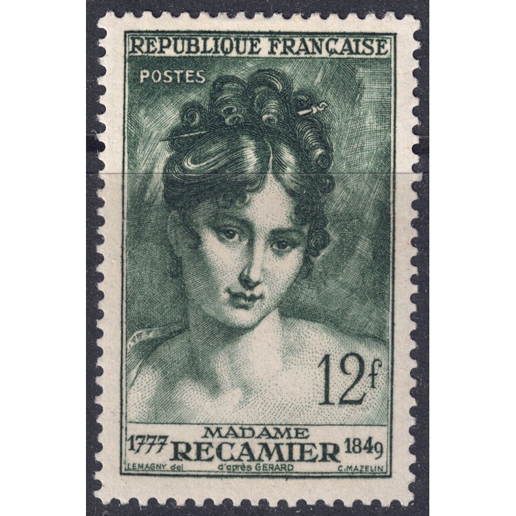 FRANCE 1950 Madame Rècamier MNH**