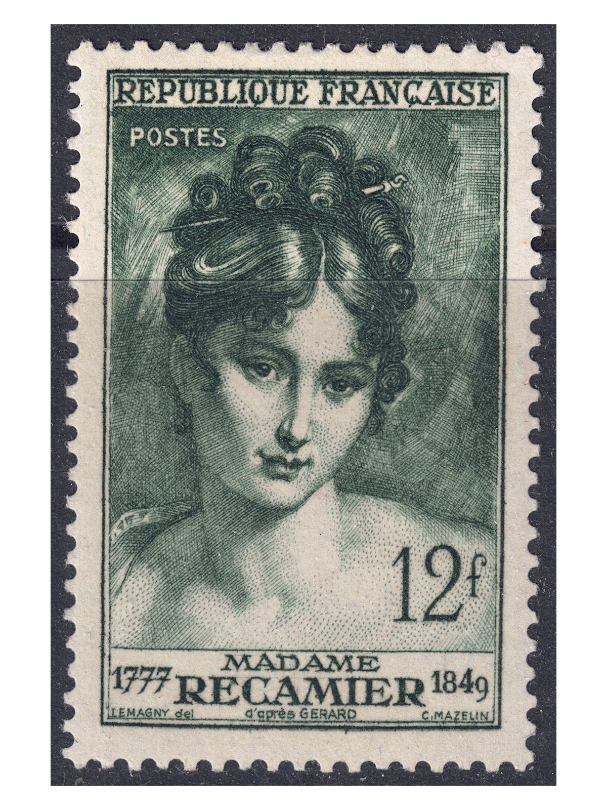 FRANCE 1950 Madame Rècamier MNH**