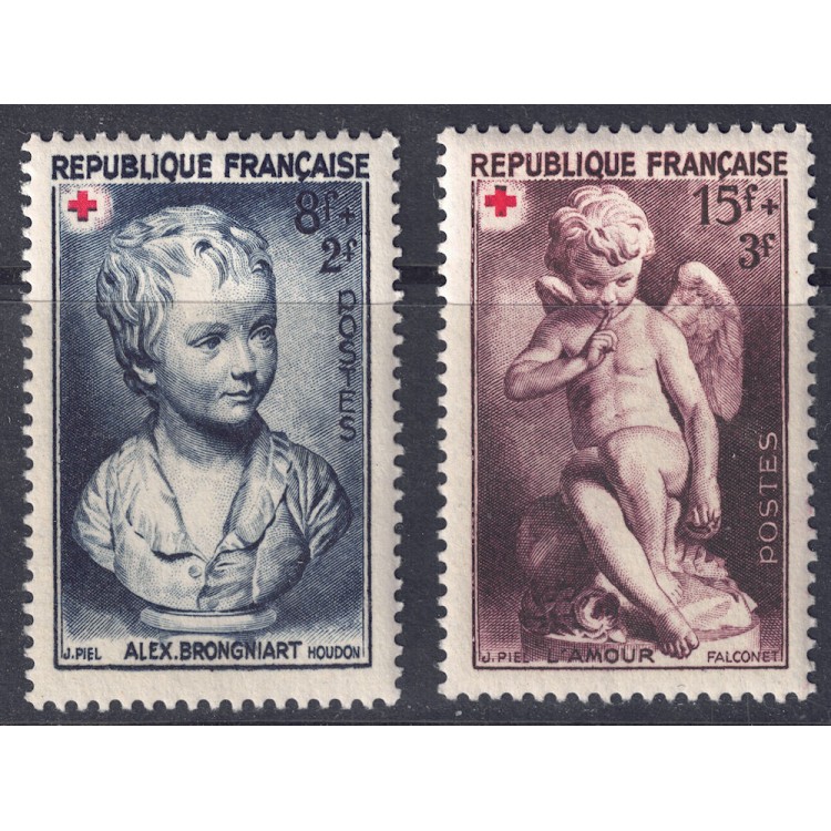 FRANCE 1950 Pro Red Cross 2v MNH**