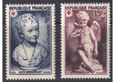 FRANCE 1950 Pro Red Cross 2v MNH**