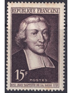 FRANCE 1951 St. John Baptist de La Salle MNH**