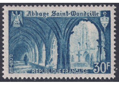 FRANCE 1951 Abbey of St-Wandrille MNH**