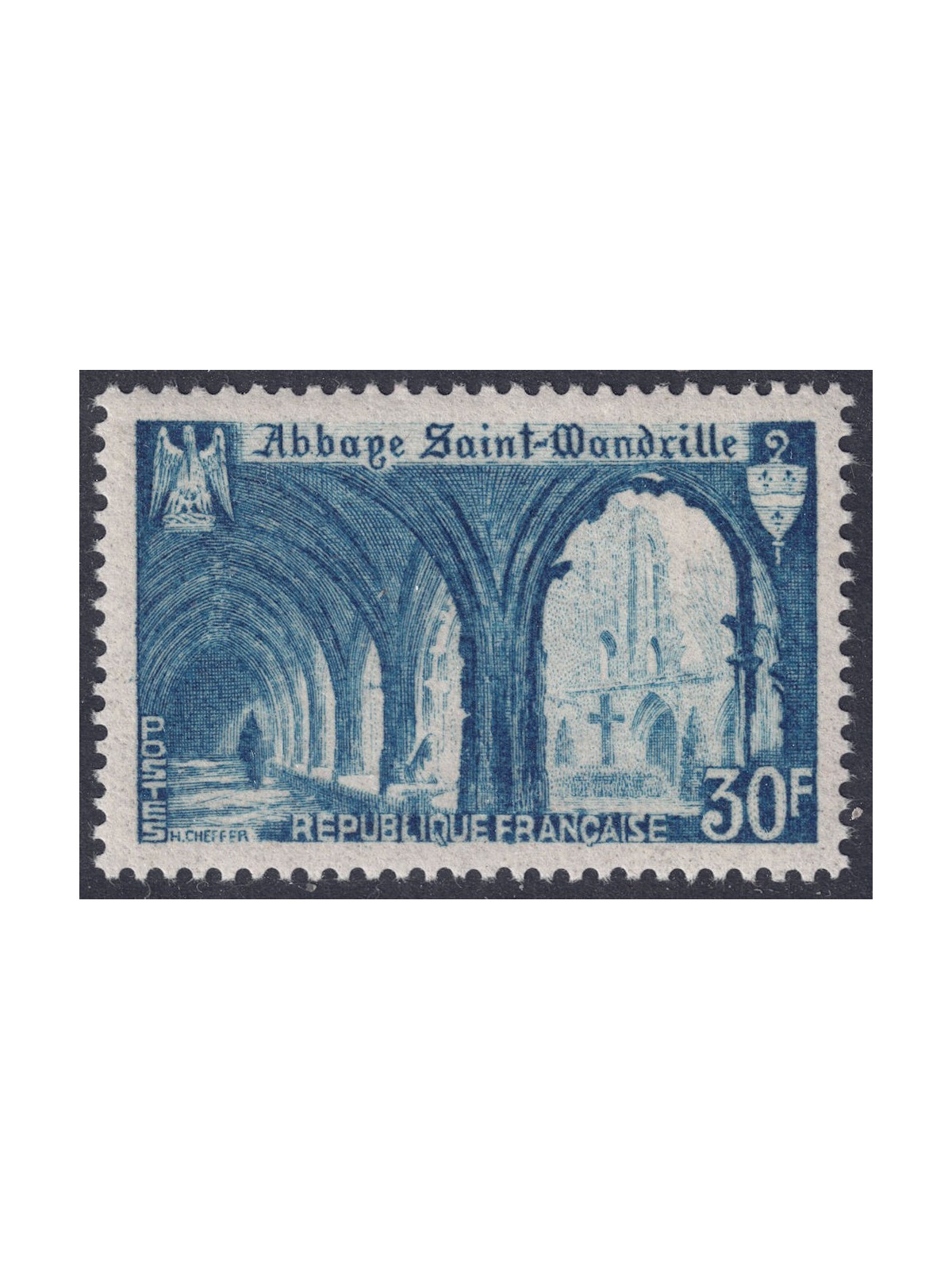 FRANCE 1951 Abbey of St-Wandrille MNH**