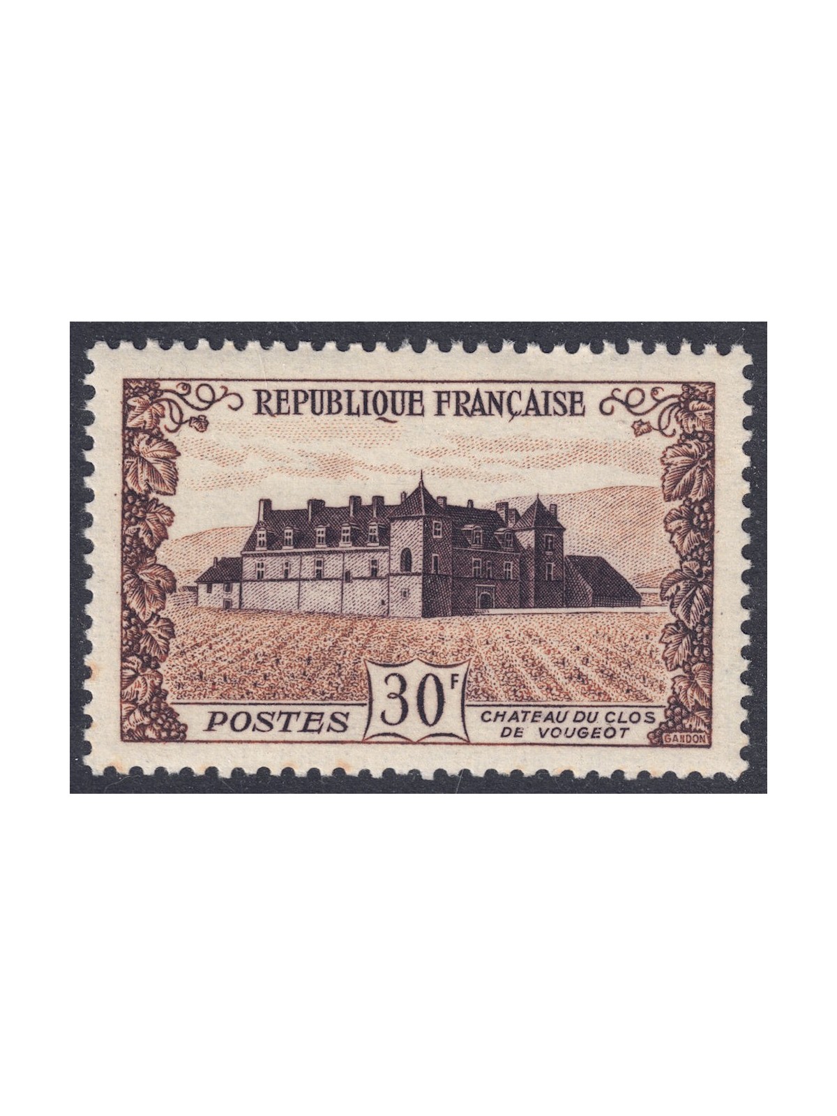 FRANCIA 1951 Castello di Clos de Vougeot MNH**