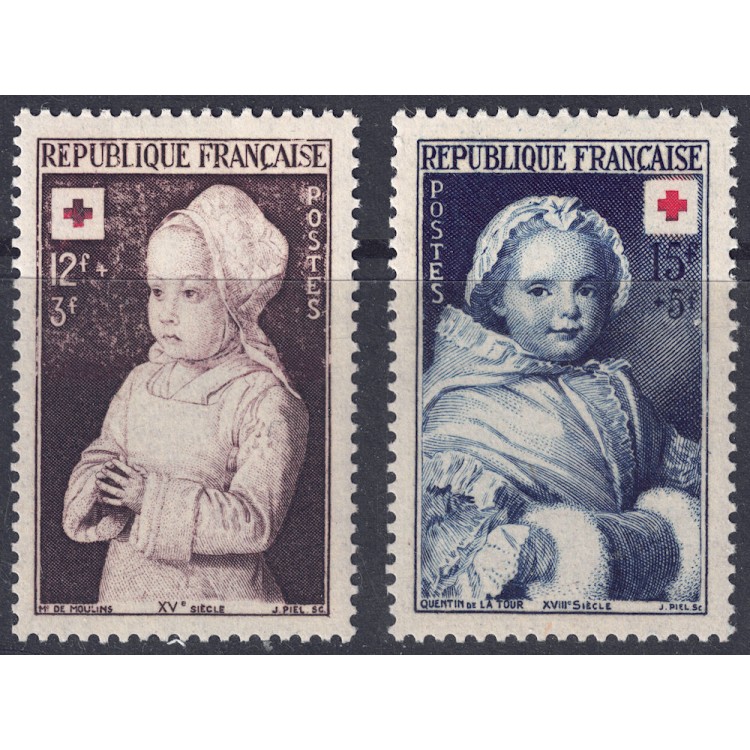 FRANCE 1951 Pro Red Cross 2v MNH**