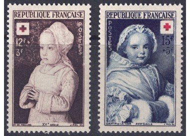 FRANCE 1951 Pro Red Cross 2v MNH**