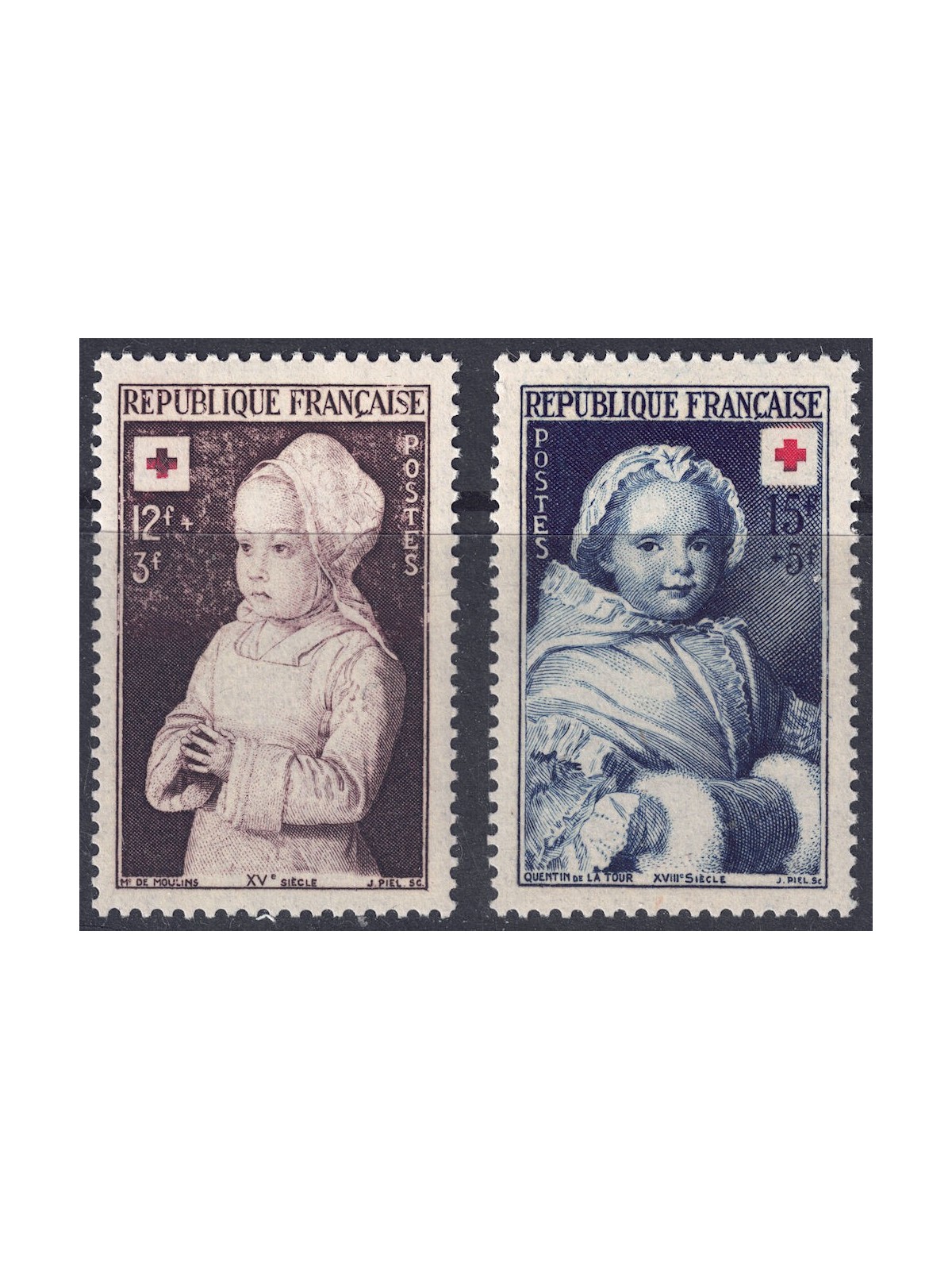 FRANCIA 1951 Pro Croce Rossa 2v MNH**