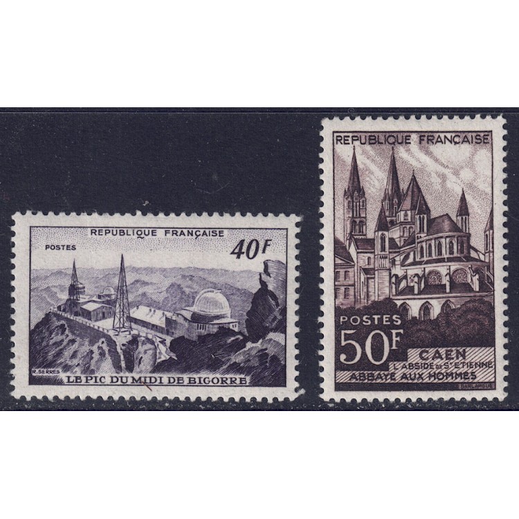 FRANCE 1951 Tourist Series 2v MNH**