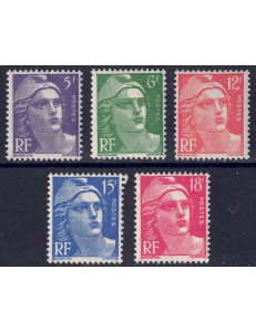 FRANCIA 1951 Marianna di Gandon 5v MNH**