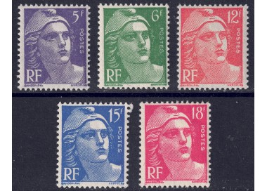 FRANCE 1951 Marianne of Gandon 5v MNH**