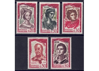 FRANCE 1961 French actors 5v MNH**