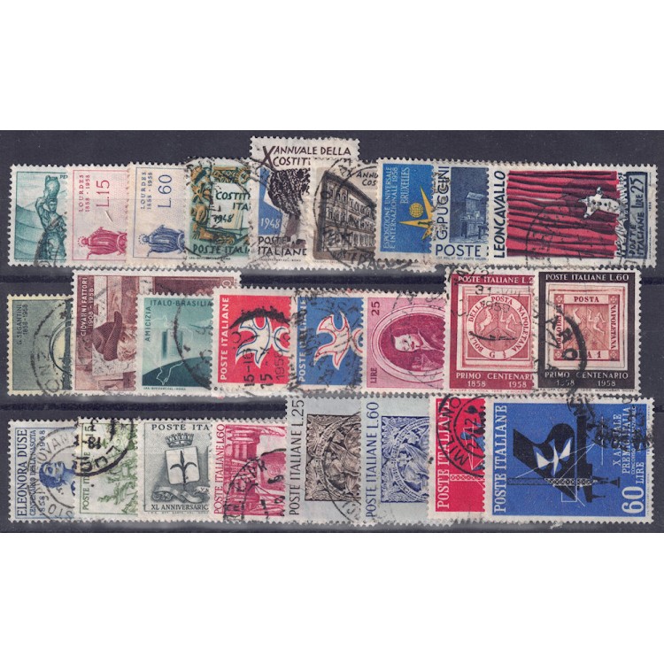 ITALY 1958 Complete Year 25v used