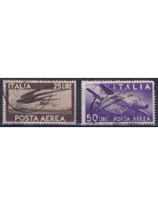ITALY 1947 Democratic (airmail) 2v us