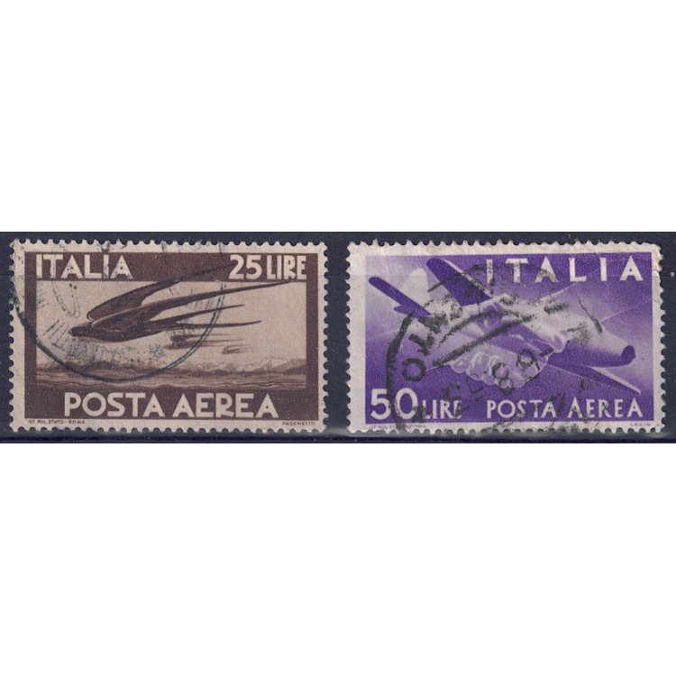 ITALY 1947 Democratic (airmail) 2v us