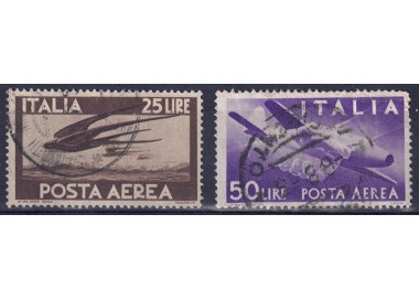 ITALIA 1947 Democratica (posta aerea) 2v us
