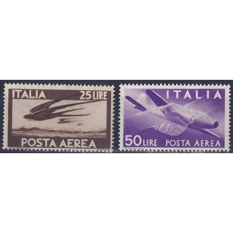 ITALY 1947 Democratic (airmail) 2v MH*