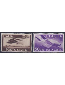 ITALIA 1947 Democratica (posta aerea) 2v MNH**