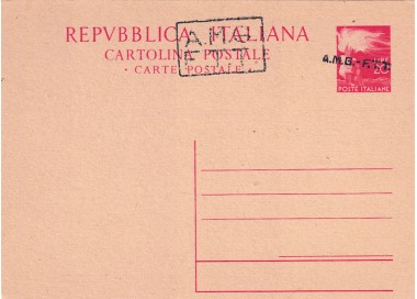 TRIESTE A 1947 (Democratic) Postcard £20 Red (C5A)