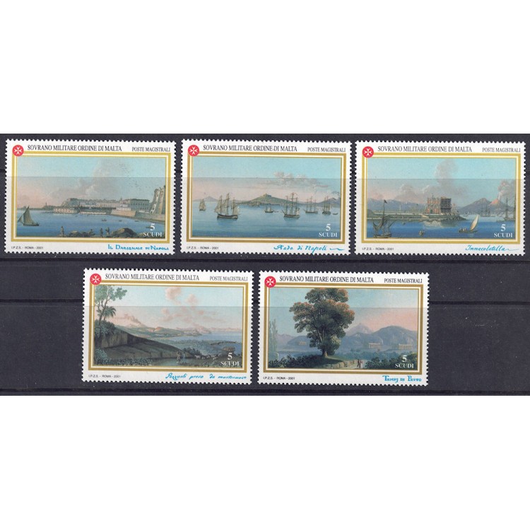 SMOM 2001 Antiche vedute, 3ª serie 5v MNH**
