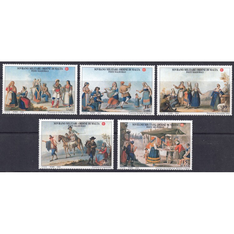 SMOM 2002 Antichi costumi e tradizioni, 1ª serie 5v MNH**