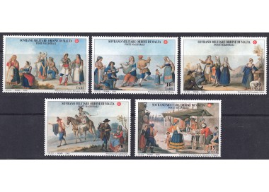 SMOM 2002 Antichi costumi e tradizioni, 1ª serie 5v MNH**