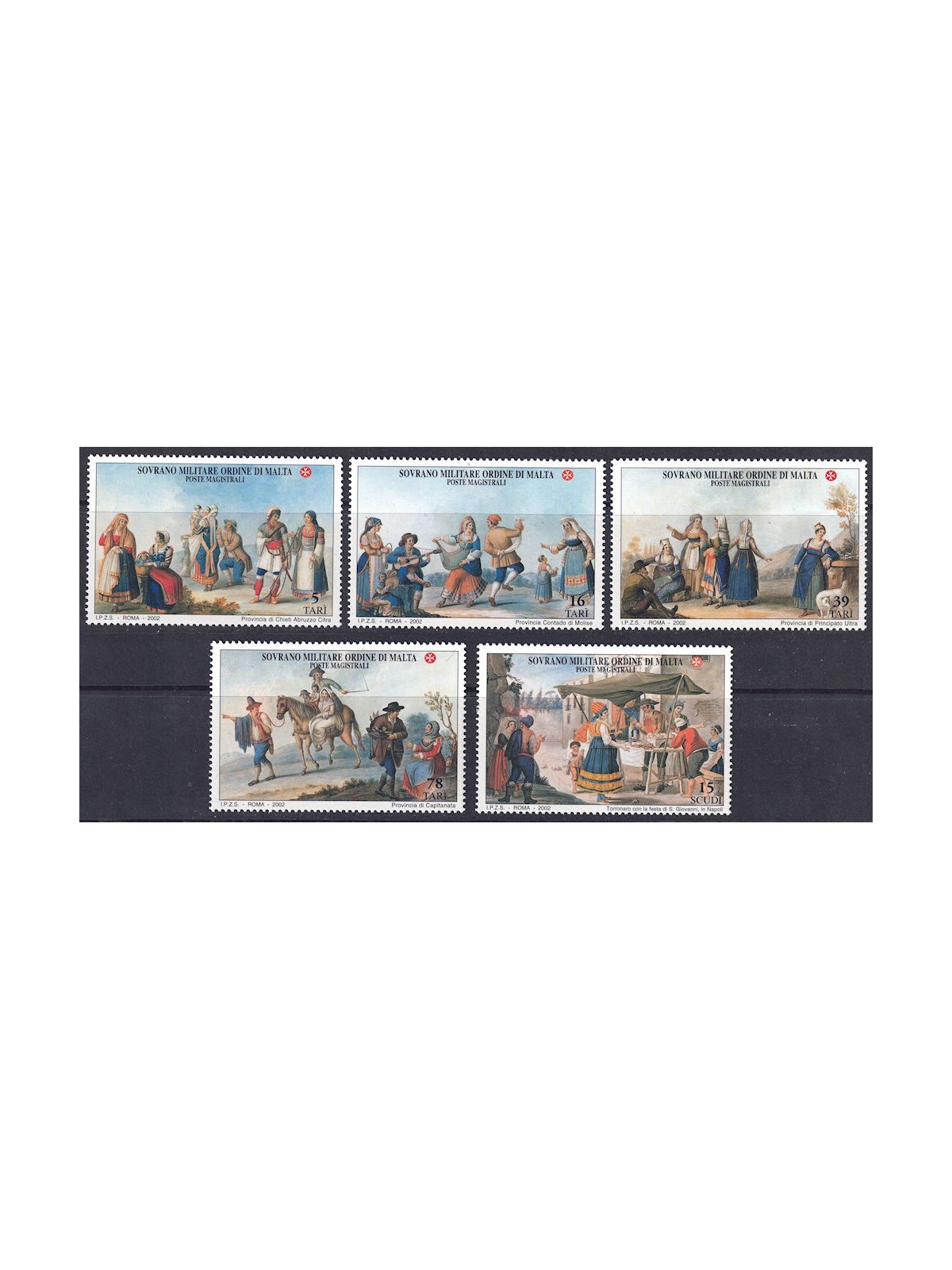SMOM 2002 Ancient customs and traditions, 1st series 5v MNH**