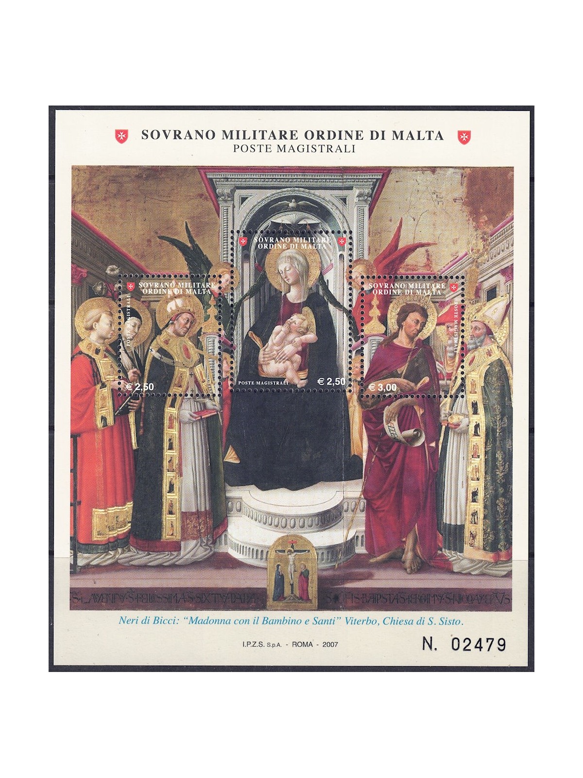 SMOM 2007 San Giovanni Battista BF MNH**