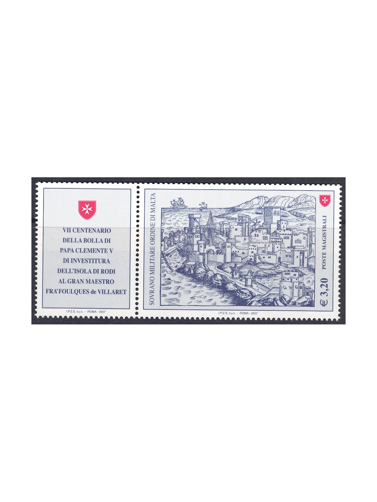 SMOM 2007 Bull of Pope Clement V MNH**