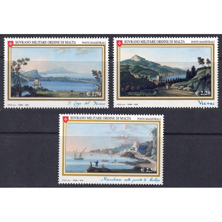 SMOM 2009 Ancient views (5th series) 3v MNH**