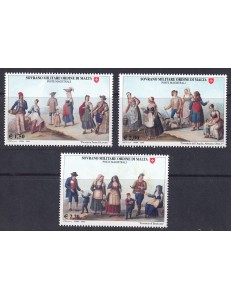 SMOM 2009 Ancient customs and traditions (4th series) 3v MNH**