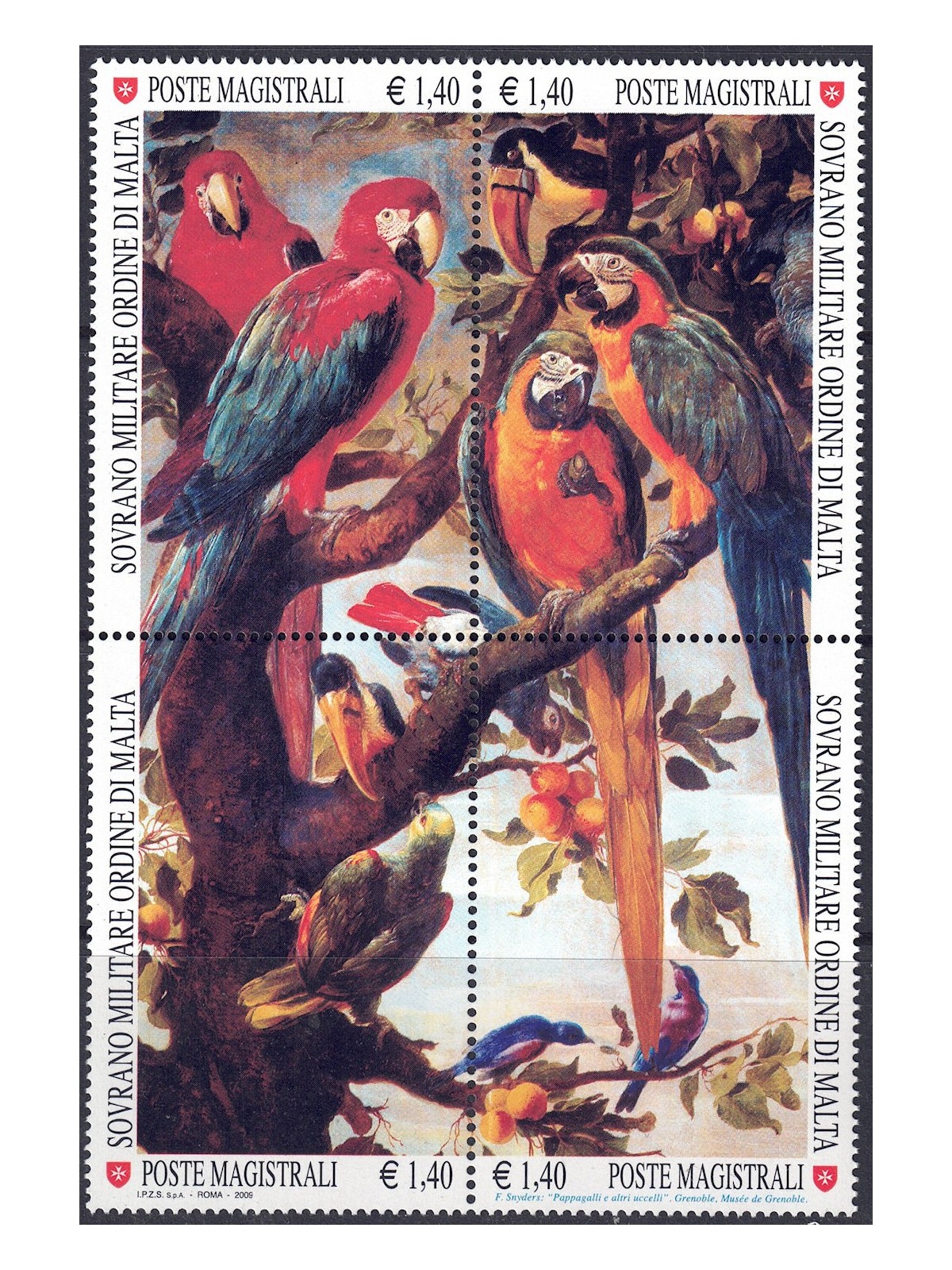 SMOM 2009 Nature and art (5th series) 4v MNH**