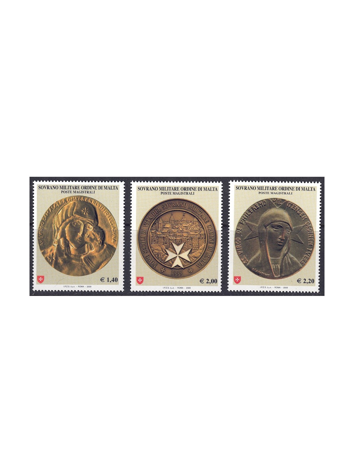 SMOM 2009 Medals 3v MNH**