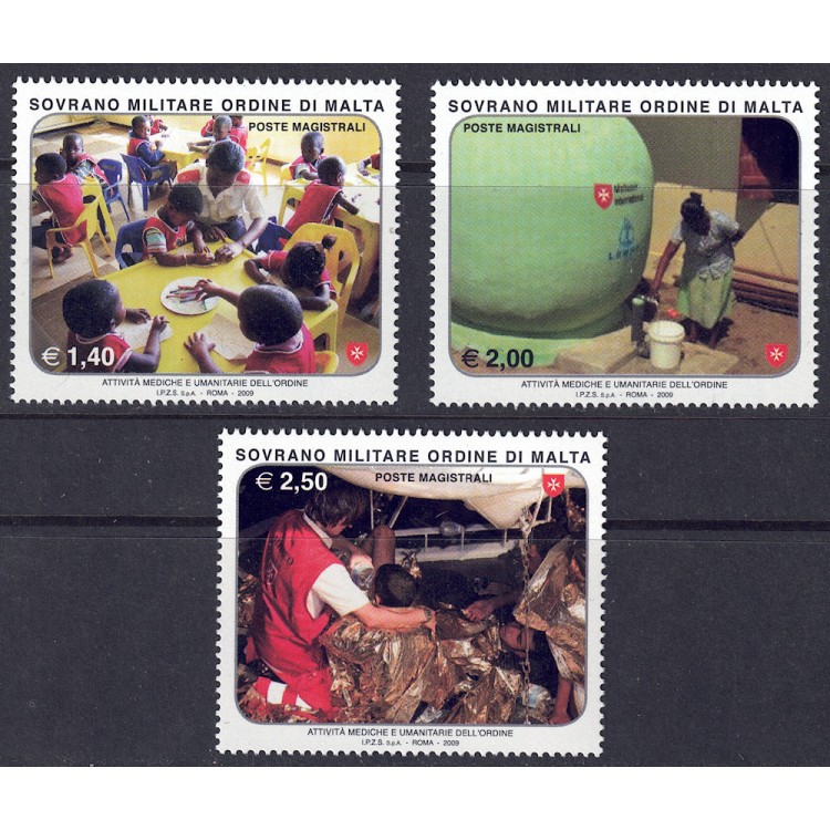 SMOM 2009 Medical and Humanitarian Activities 3v MNH**
