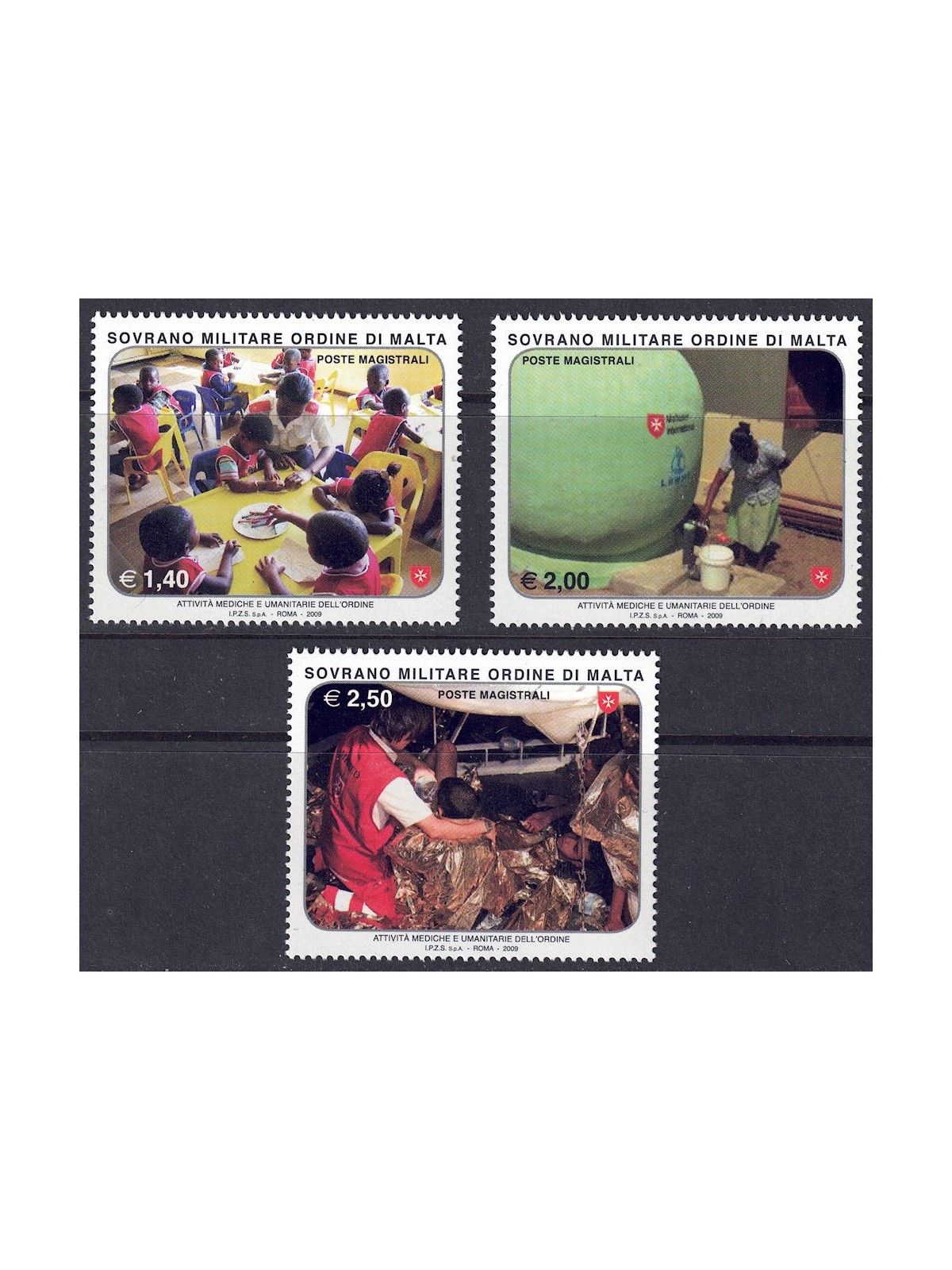 SMOM 2009 Medical and Humanitarian Activities 3v MNH**