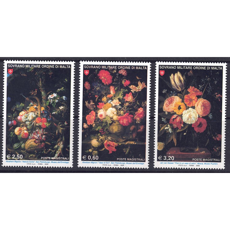 SMOM 2009 Still lifes 3v MNH**
