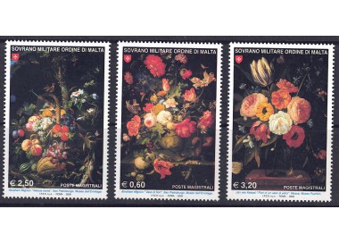 SMOM 2009 Still lifes 3v MNH**