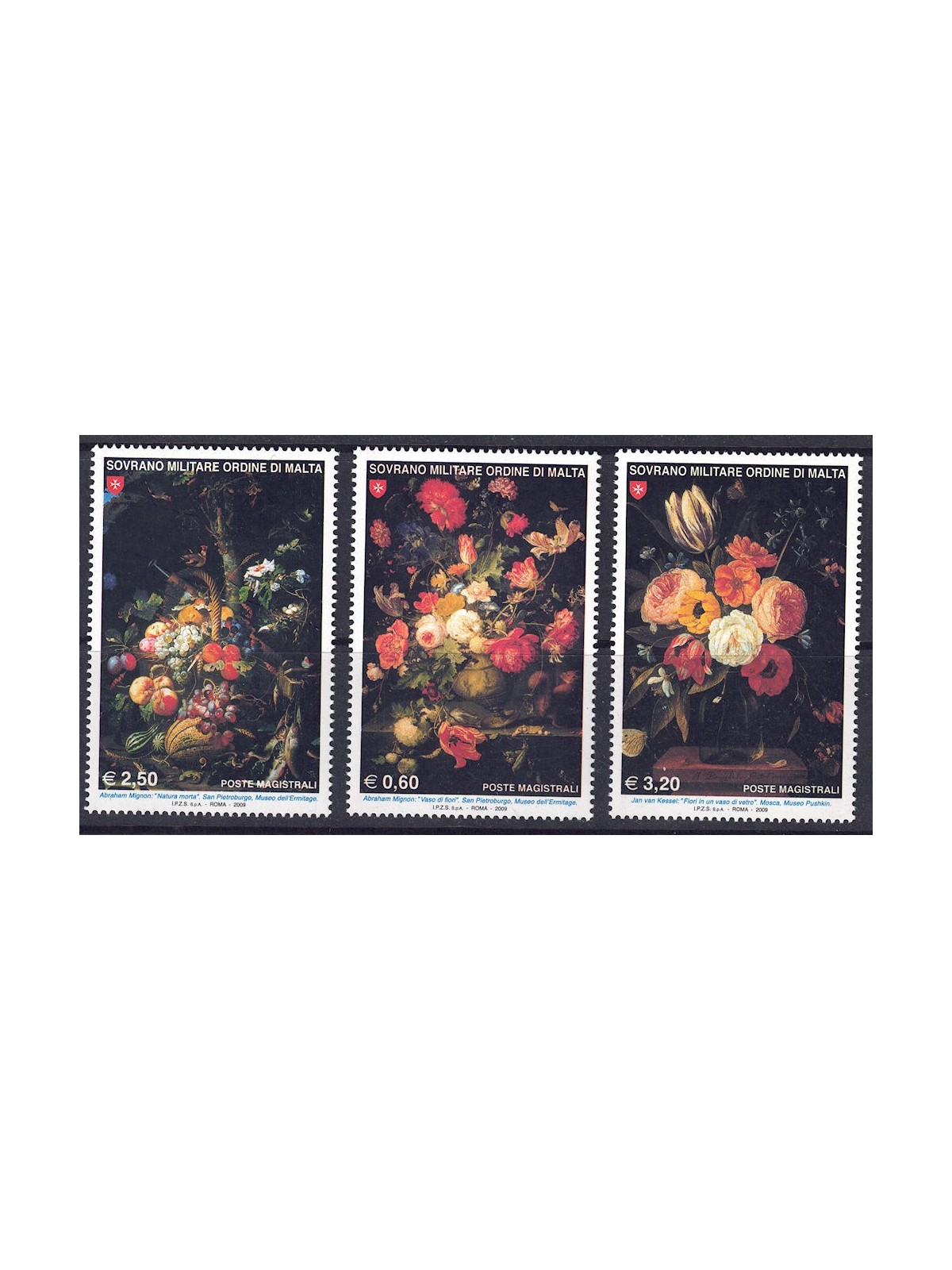 SMOM 2009 Still lifes 3v MNH**