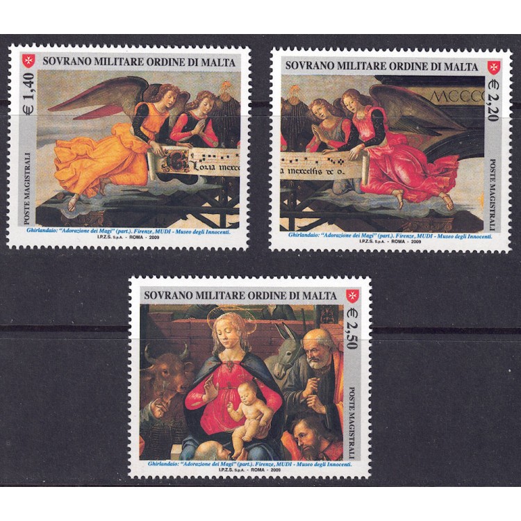 SMOM 2009 Natale 3v MNH**