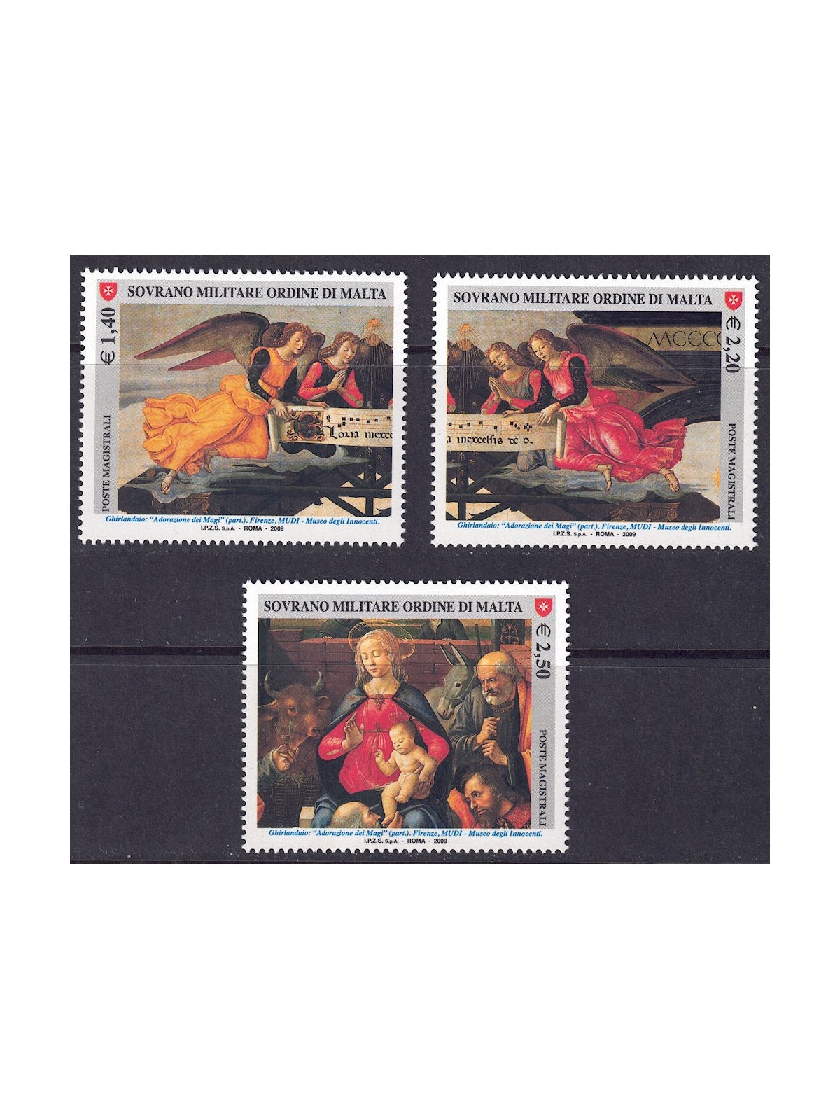 SMOM 2009 Natale 3v MNH**