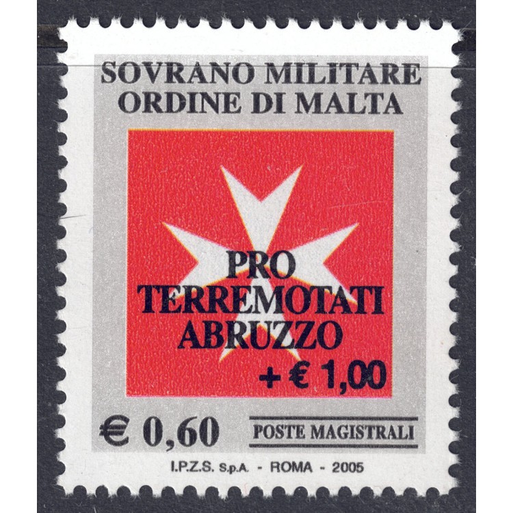 SMOM 2009 Pro Earthquake Victims Abruzzo MNH**