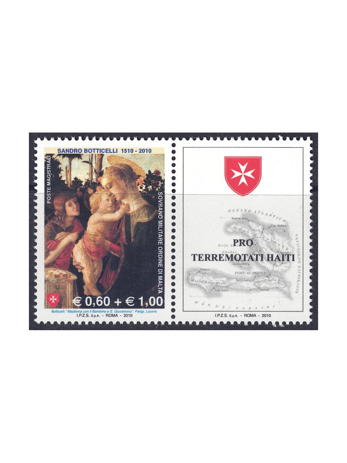 SMOM 2010 Sandro Botticelli MNH**