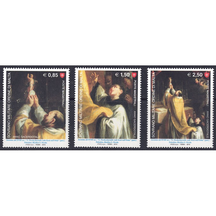SMOM 2010 Anno Sacerdotale 3v MNH**