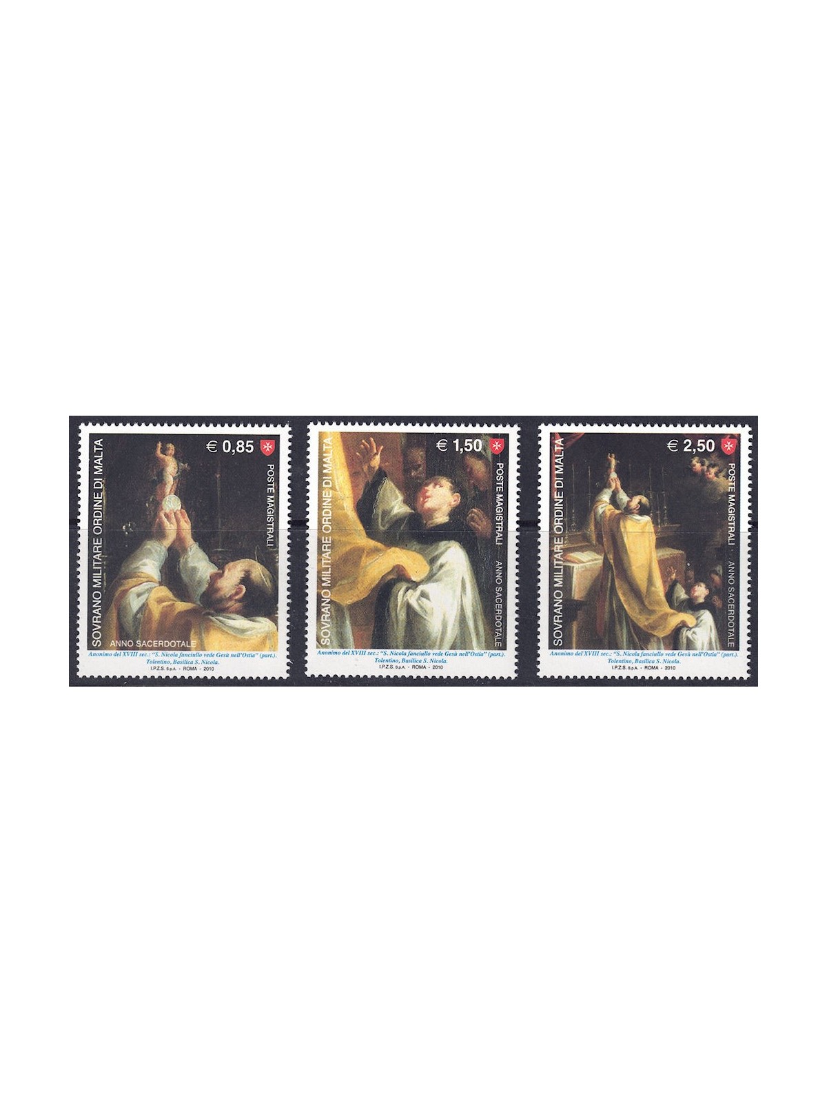 SMOM 2010 Anno Sacerdotale 3v MNH**