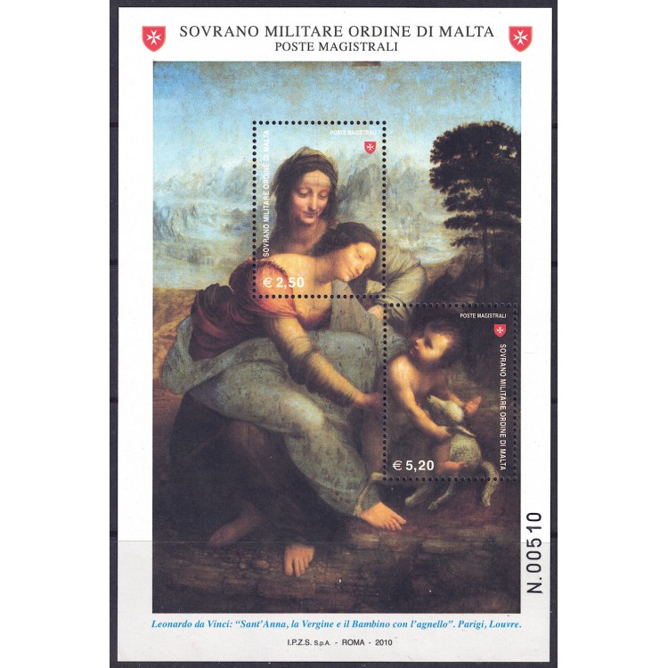 SMOM 2010 Maestri della pittura BF MNH**