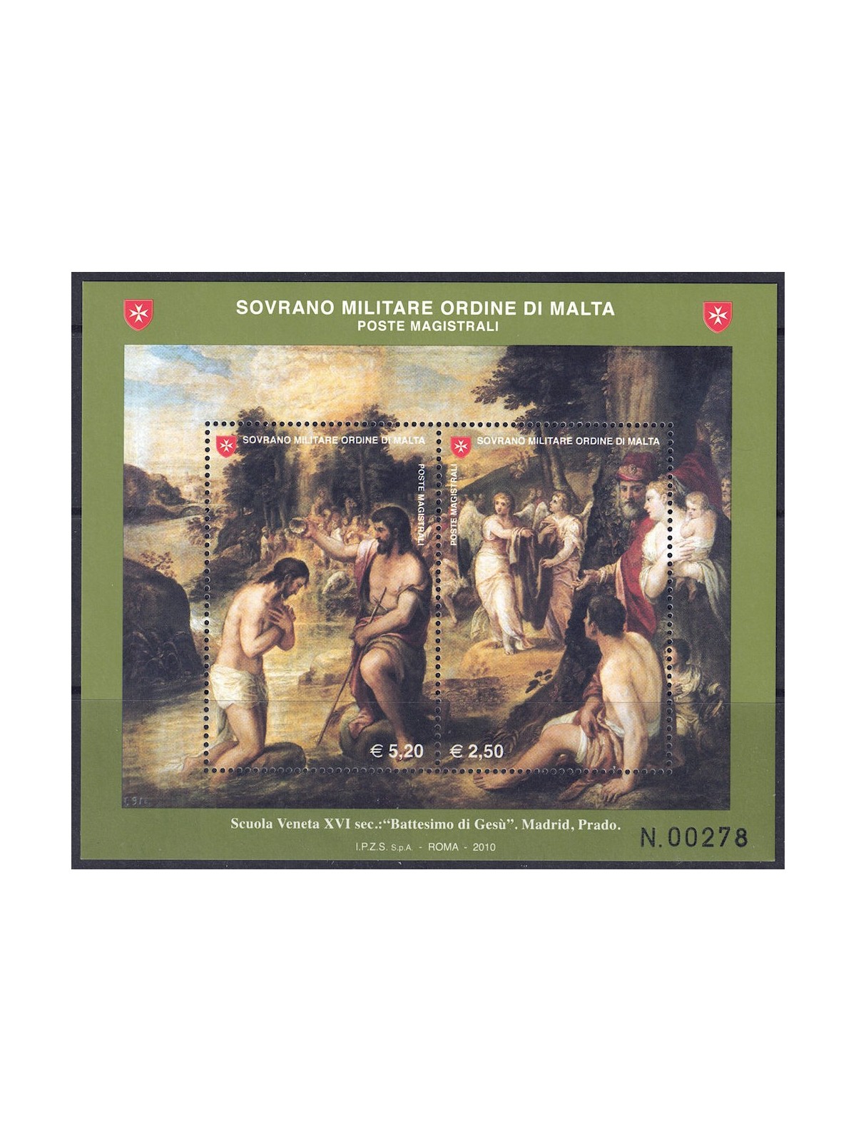 SMOM 2010 St. John the Baptist s/s MNH**