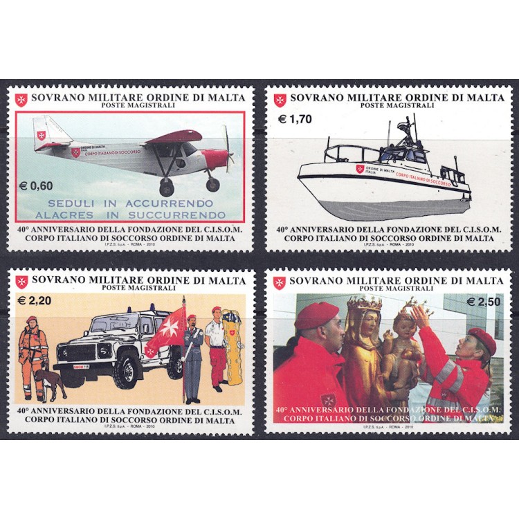 SMOM 2010 Italian Rescue Corps 4v MNH**