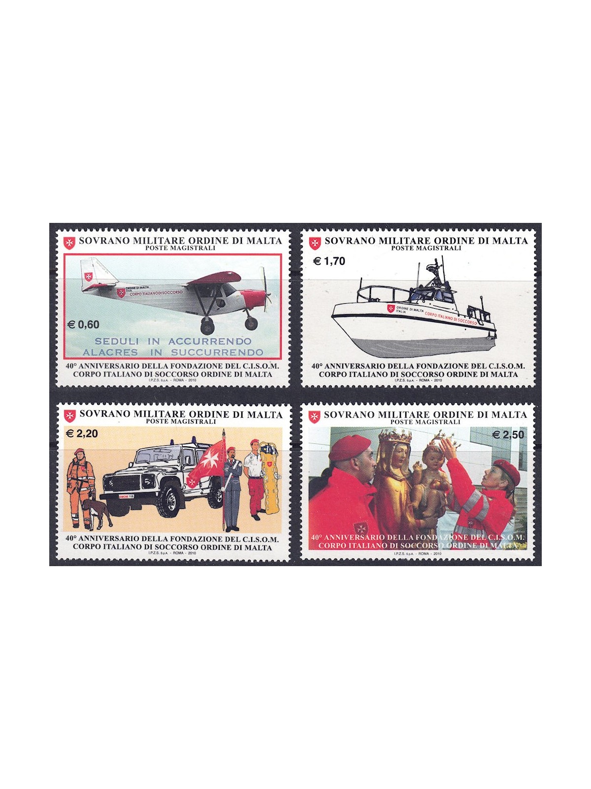 SMOM 2010 Italian Rescue Corps 4v MNH**